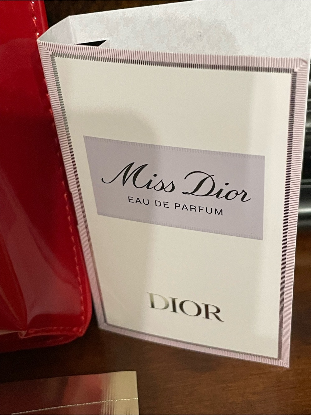 Dior Red Patent Cosmetic Pouch bundle with Dior dust bag - Picture 7 of 10